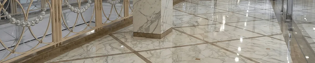 Beautiful marble floor professionally installed in Rockford, IL