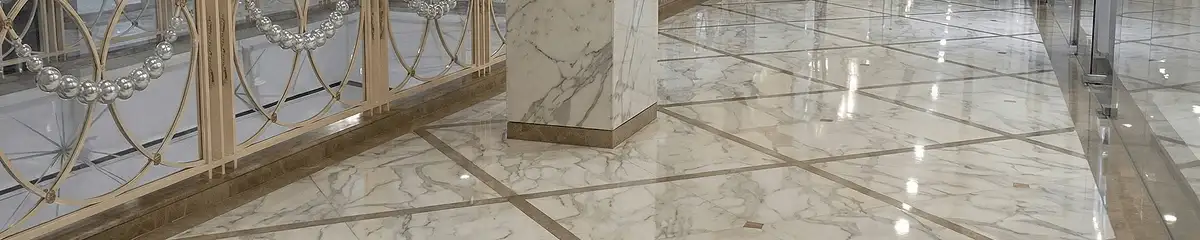 Beautiful marble floor professionally installed in Rockford, IL
